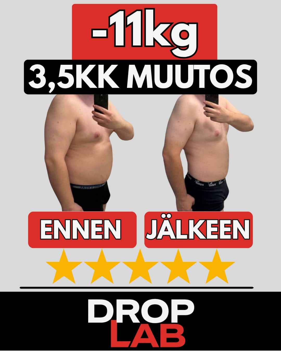 Yli 1 000 kiloa pudotettu yhdessä. 6/7